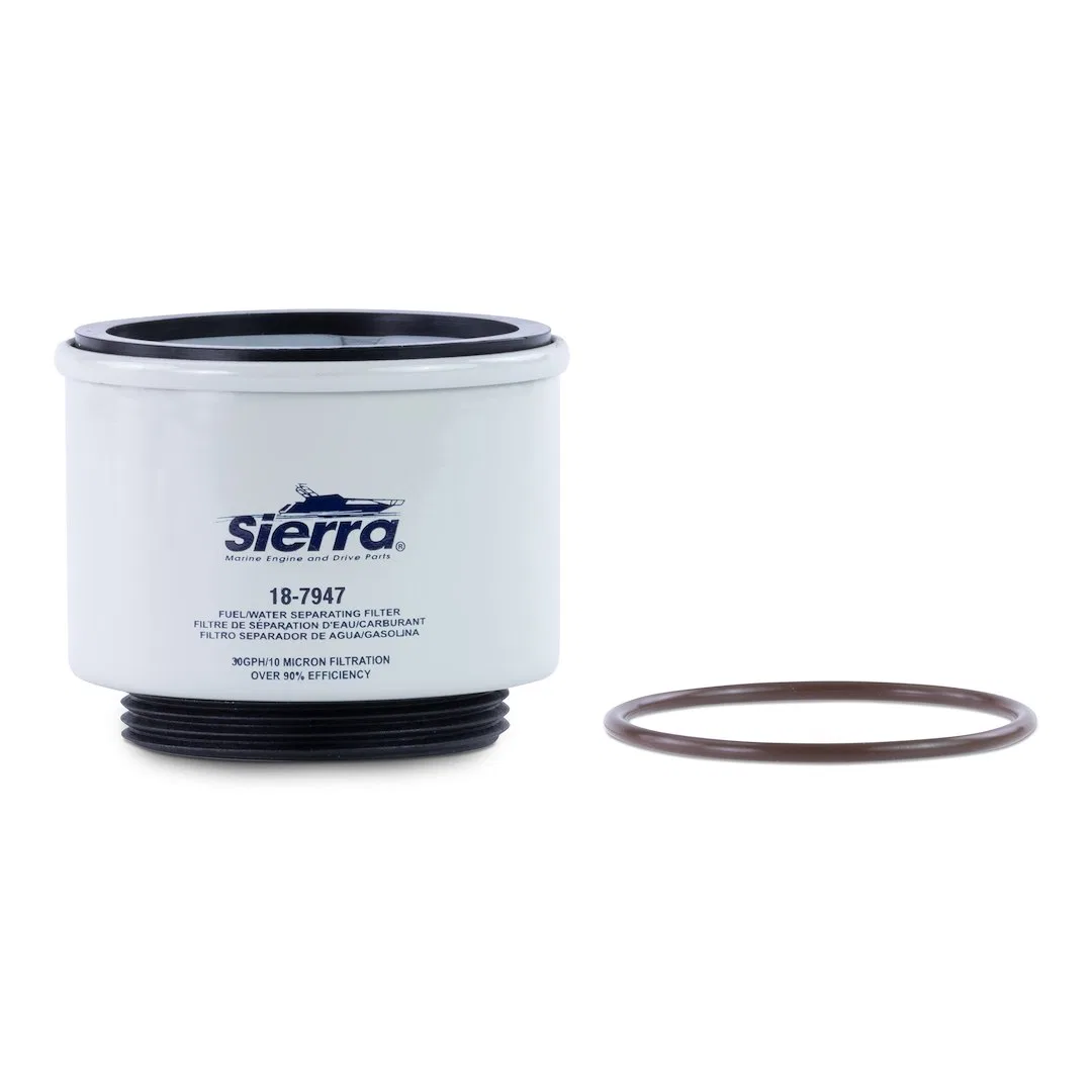18-7947 – SIERRAMARINE Fuel Water Separator Filter, 10 Micron Element Fuel Injected Engines